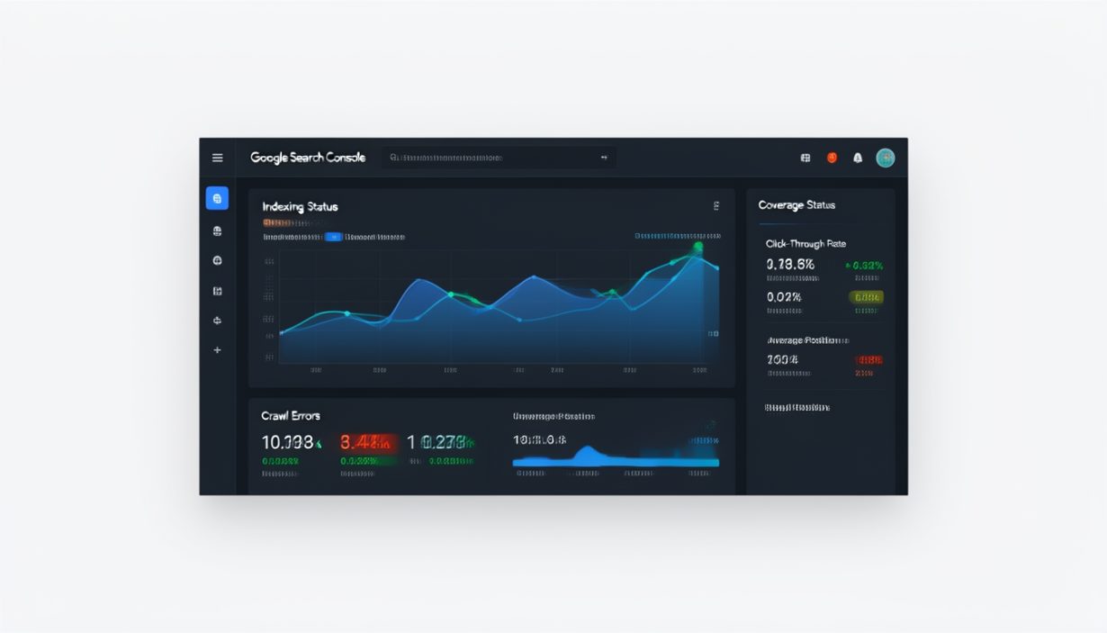 Technical dashboard showing GSC indexing status