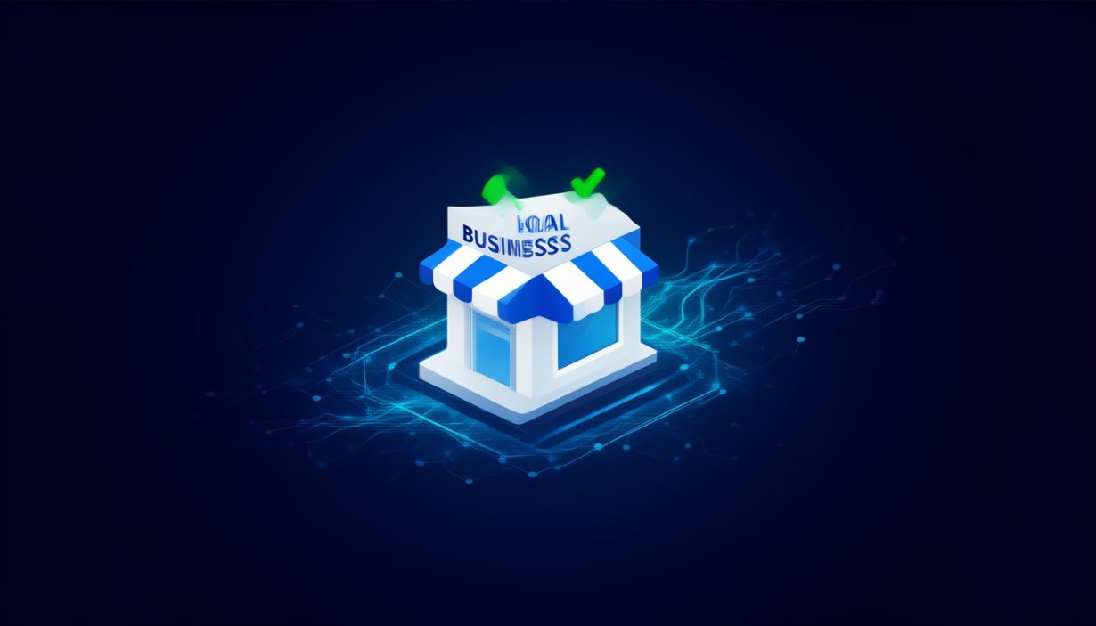 A conceptual illustration of a local business entity being processed by AI search algorithms