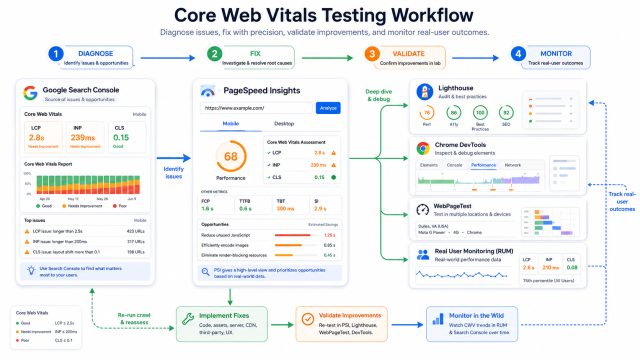 Core Web Vitals Tools and Testing Workflow