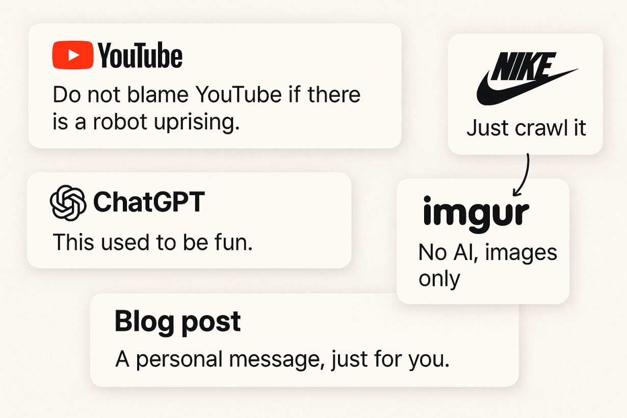 Creative robots.txt comment examples