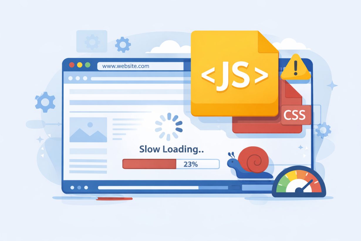 Browser loading a very large JavaScript and CSS bundle