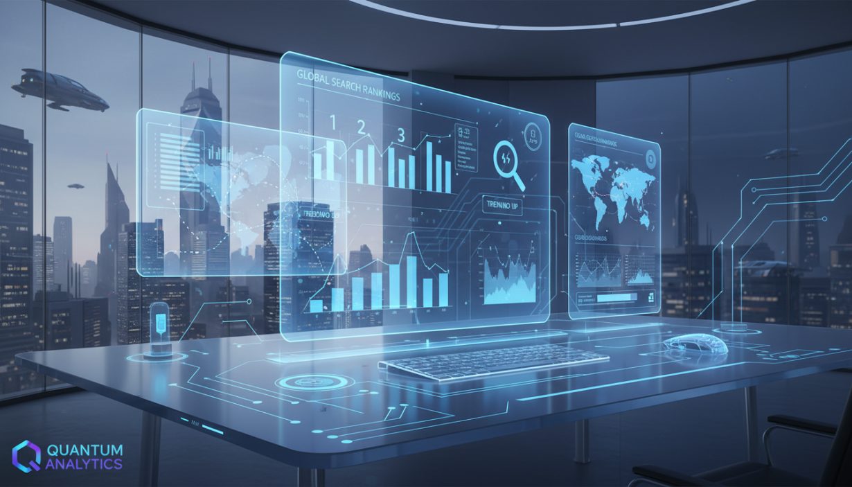 SEO in 2026 Hero Image - Futuristic Search Interface