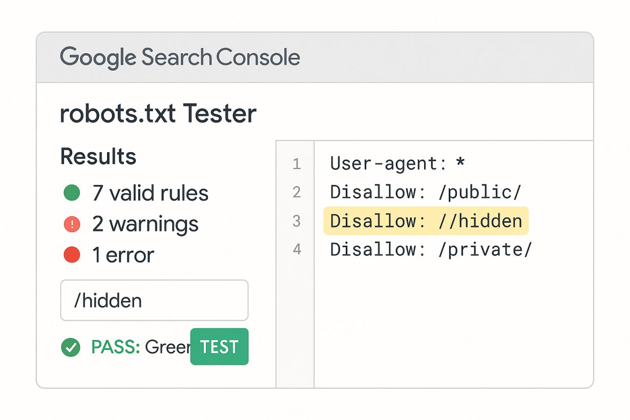 Testing robots.txt format